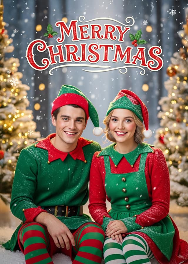 Merry Christmas Elf Duo