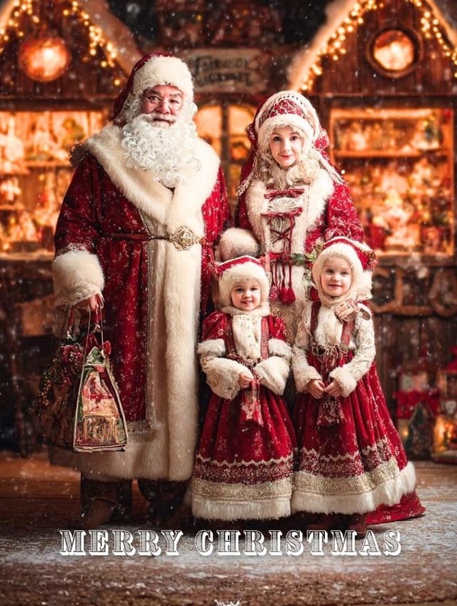Cosy Santa Family Christmas
