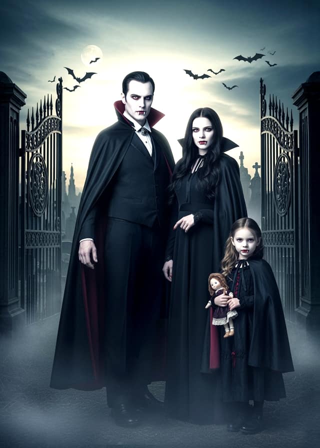 Gothic Vampire Family Portrait