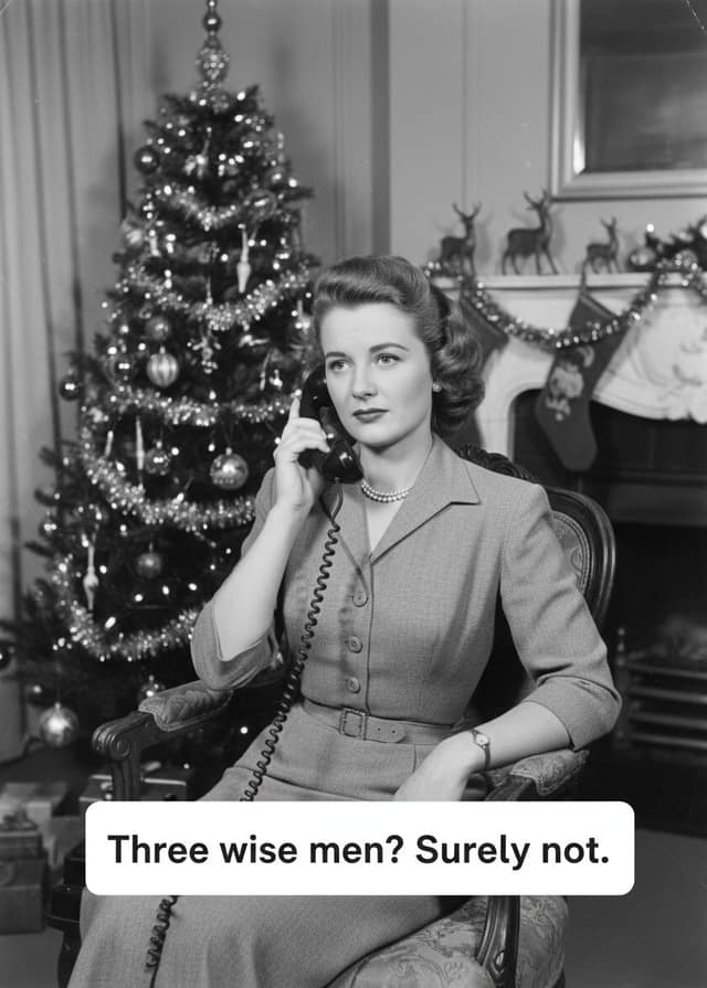 Vintage Christmas Phone Call