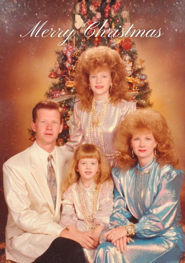 Retro Glam Christmas Portrait