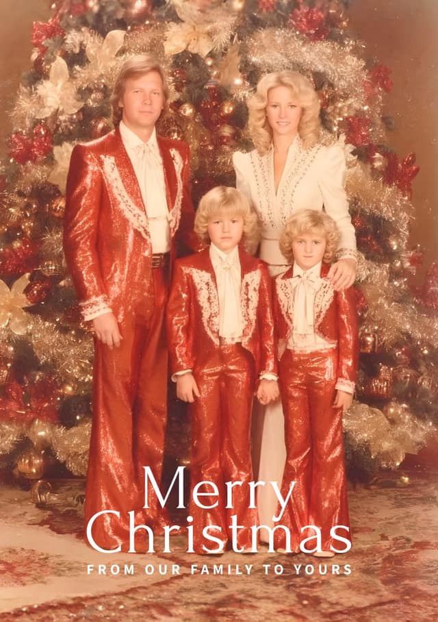 Retro Family Christmas Glam