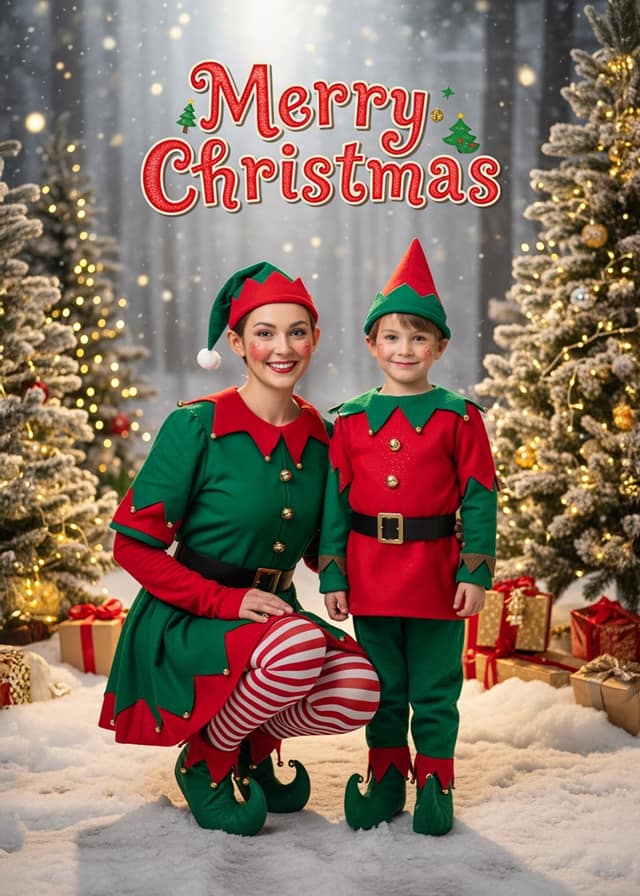 Merry Christmas Elf Duo