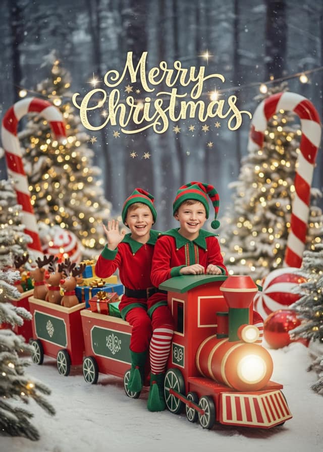 Christmas Elf Train Duo