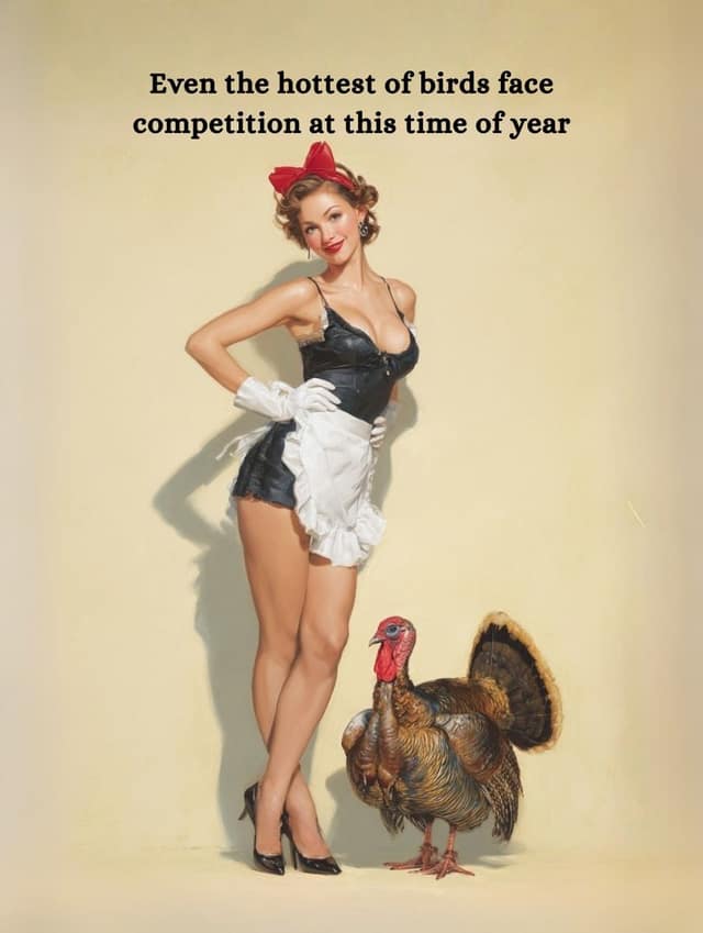 Cheeky Turkey Rival Pin-Up