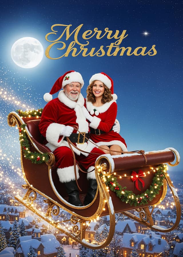 Santa And Mrs Claus Sleigh Ride