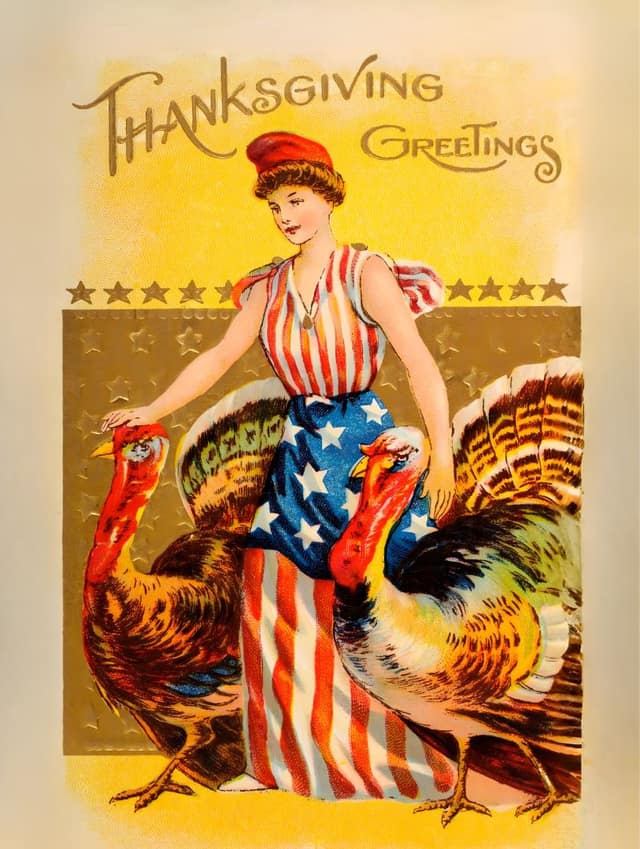 Vintage Thanksgiving Turkey Belle
