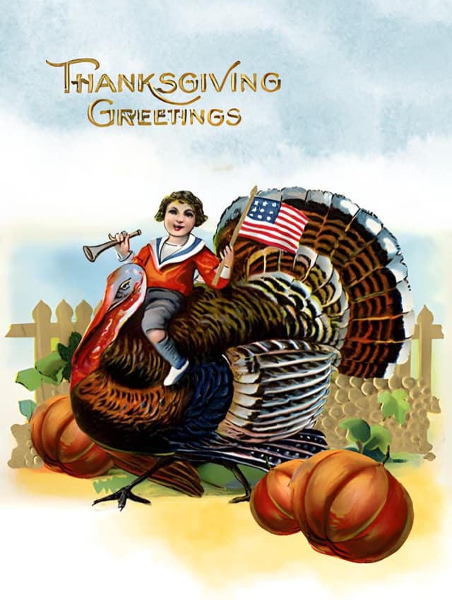 Vintage Thanksgiving Turkey Ride