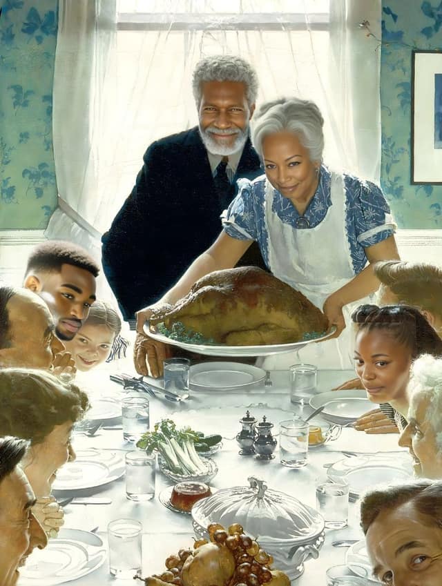 Vintage Family Feast Face Swap