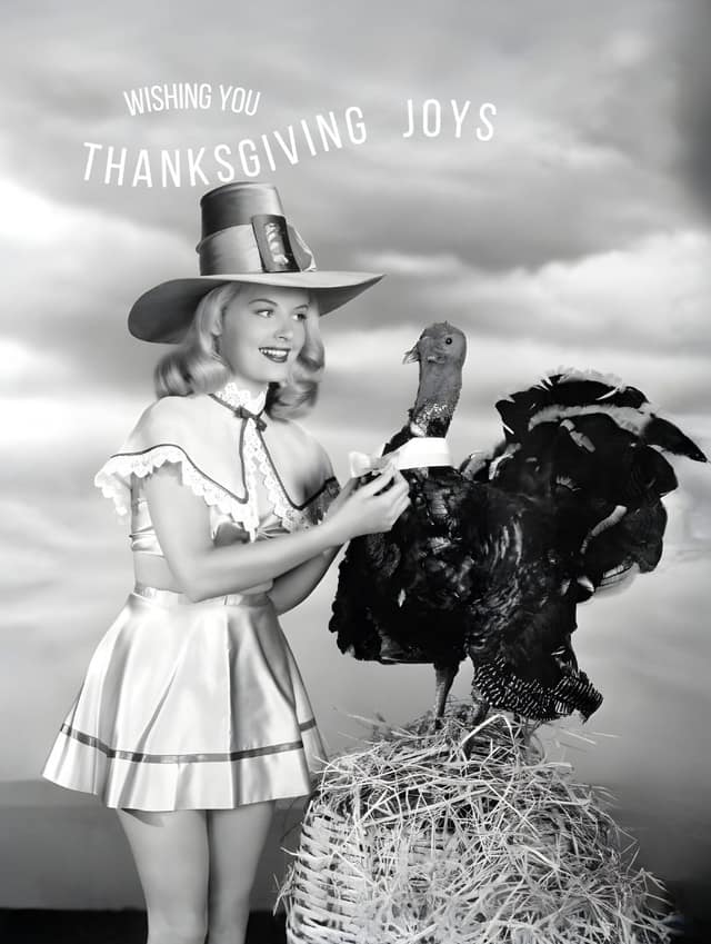 Vintage Thanksgiving Pin-Up