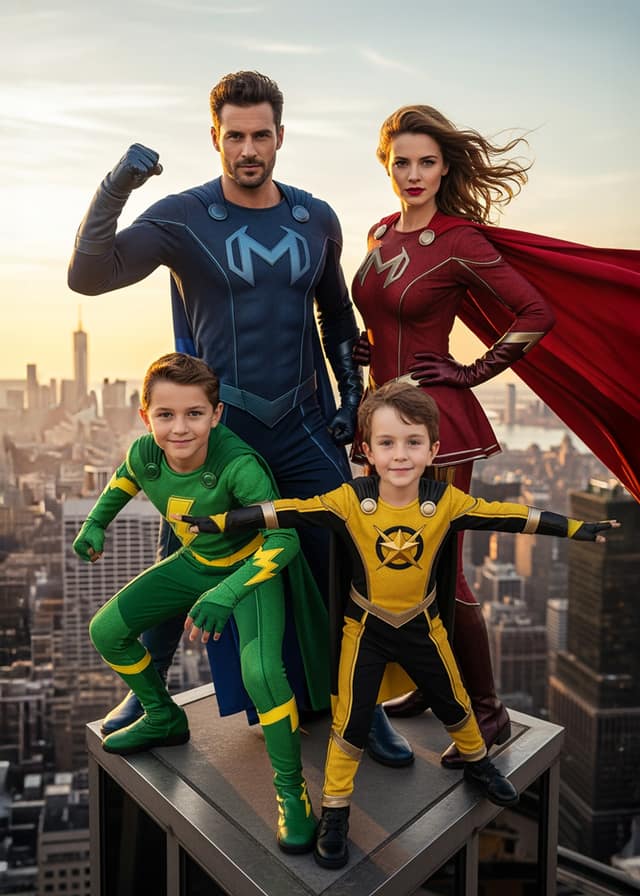 Rooftop Family Hero Squad