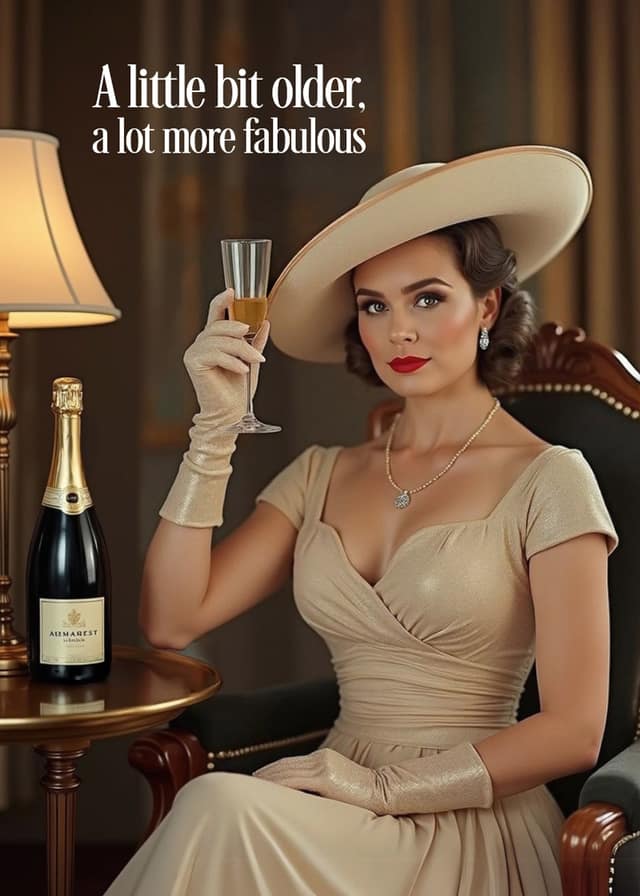 A Little Bit Older, A Lot More Fabulous Birthday Card